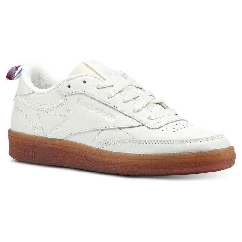 Reebok Club C 85 Tenisky Damske - Biele/Hnede LJ1474HD